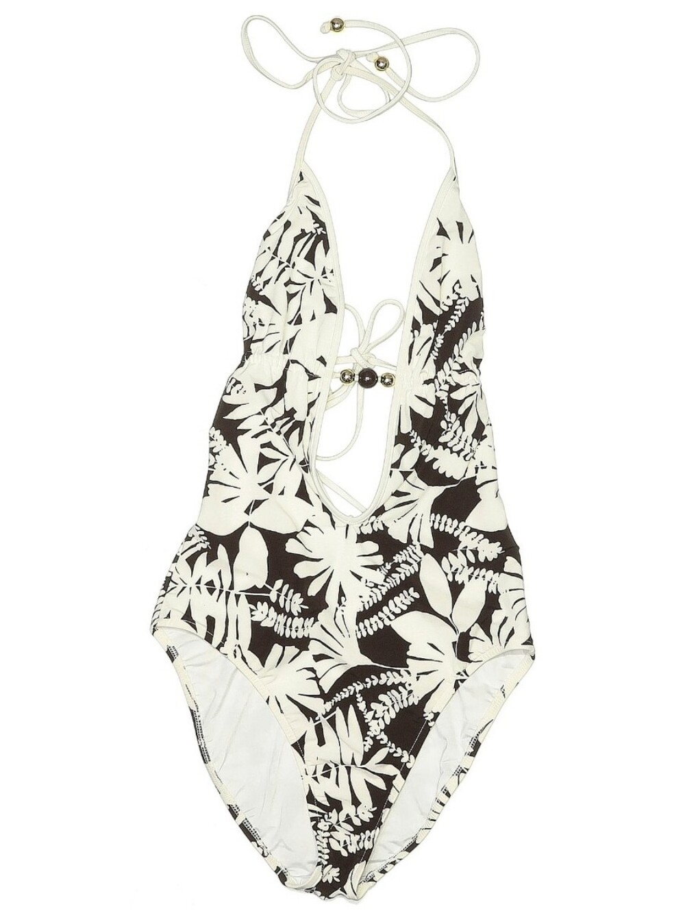 NWT Milly Cabana Vintage Mocha Floral Acapulco Monokini (S)